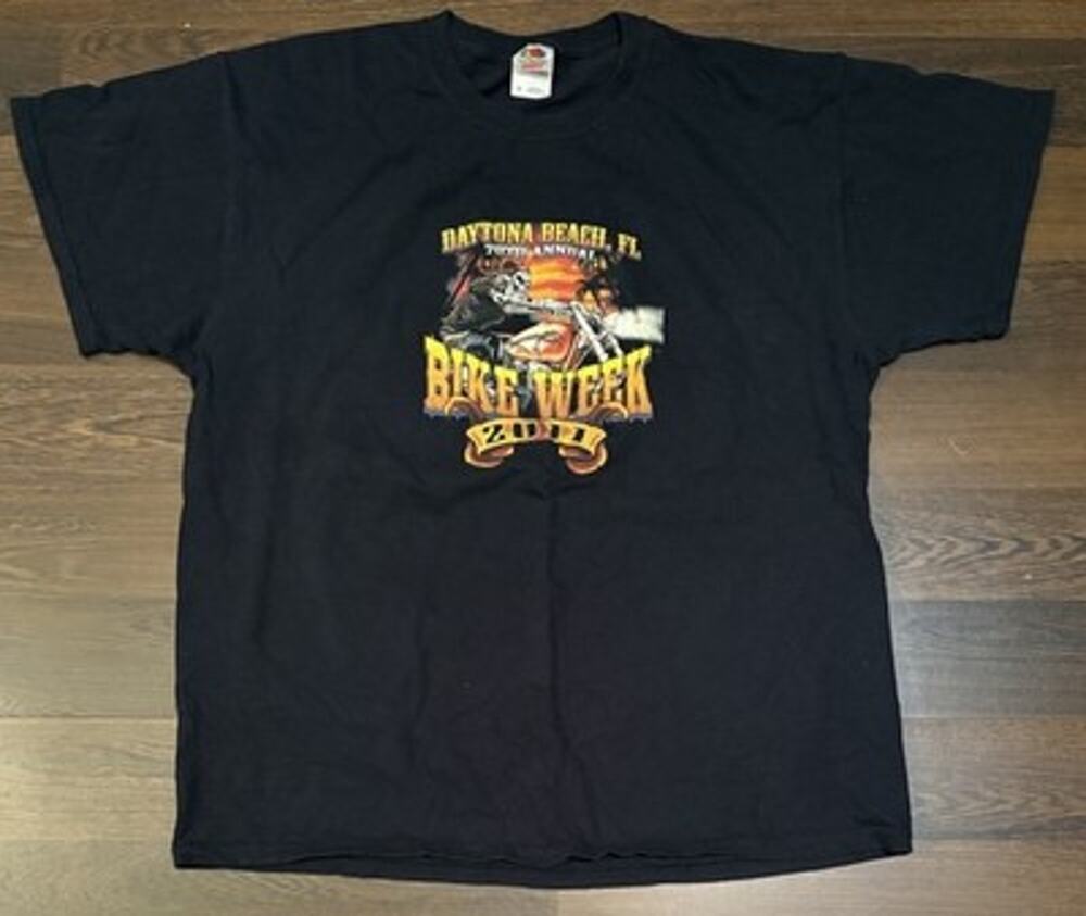 Vintage 2011 Daytona Bike Week 70th Tee XL Fit M